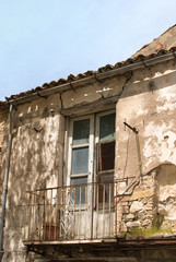 Balcony destroyed after earthquake