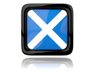Square icon with flag of scotland