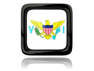 Square icon with flag of virgin islands us