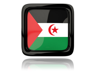 Square icon with flag of western sahara