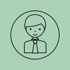 businessman isolated design 