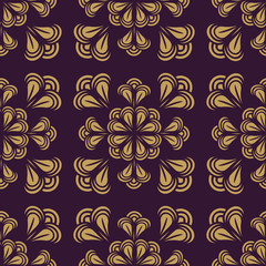 Seamless pattern. Floral stylish background. Vector repeating texture