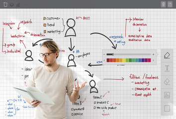 Organization Chart Management Planning Concept