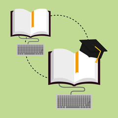 Flat illustration about graduation design 