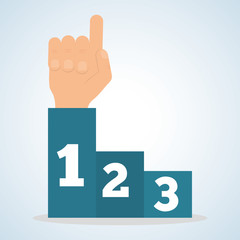 Flat illustration about success design, business related