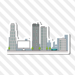 Smart city vector design, editable graphic