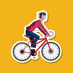 Fototapeta na wymiar Graphic design of Bike lifestyle, vector illustration