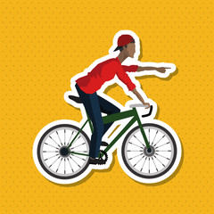 Fototapeta premium Graphic design of Bike lifestyle, vector illustration