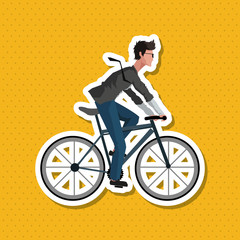 Fototapeta na wymiar Graphic design of Bike lifestyle, vector illustration