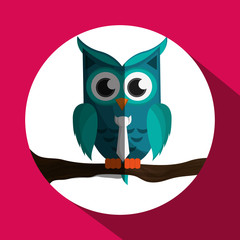 Vector illustration of an Owl, graphic design, animal represent knowledge
