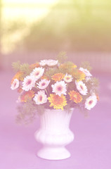 Vintage style fresh flower background