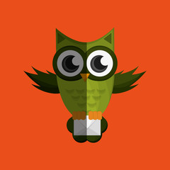 Vector illustration of an Owl, graphic design, animal represent knowledge