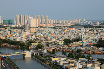View of Saigon from the high point, Ho Chi inh city, Vietnam