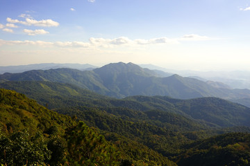 Fototapeta na wymiar Beautiful landscape with Mountains view, Thailand.