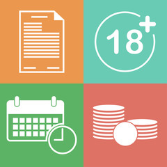 Lending terms flat icon