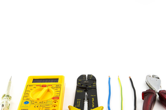 set electrician tools / overhead of a electrician equipment