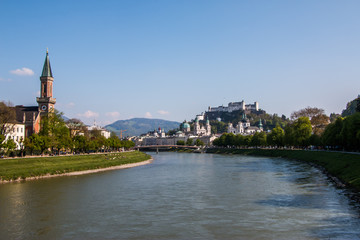 Salzburger Altstadt im Frühling