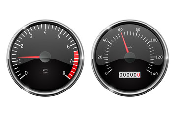 Speedometer, tachometer