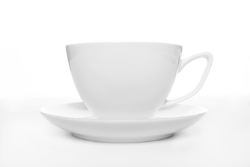 coffee cup over white background