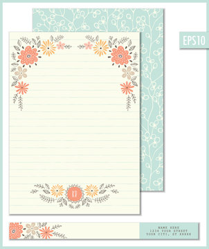 Flowers Personalized Stationery