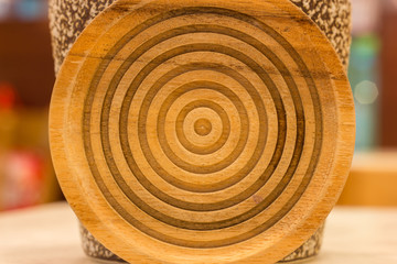 circular wooden pattern