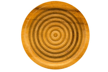 Circular pattern wood on white background