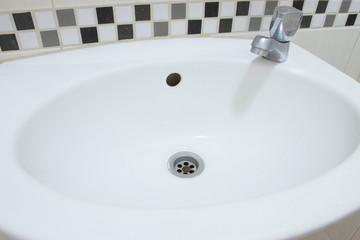 White water sink in restroom