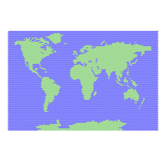 colorful green blue map of the world