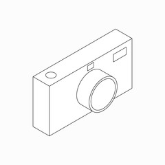 Camera icon, isometric 3d style