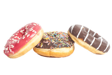 Assorted Donuts isolated on a white background