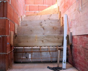 schalung einer treppe