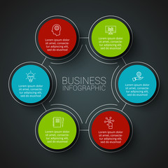 Vector infographic design template.