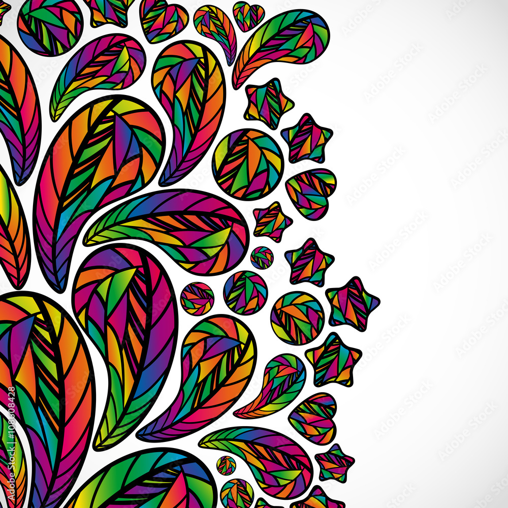 Poster abstract background with colorful design elements.
