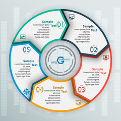 Fototapeta premium Abstract 3D Paper Infographics