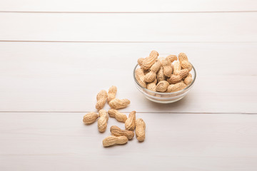 Fruits peanut in shell and peeled