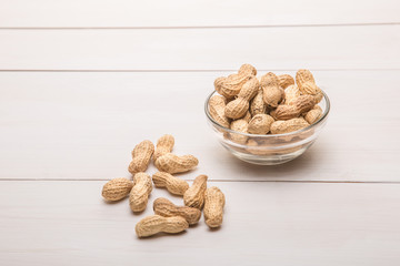 Fruits peanut in shell and peeled
