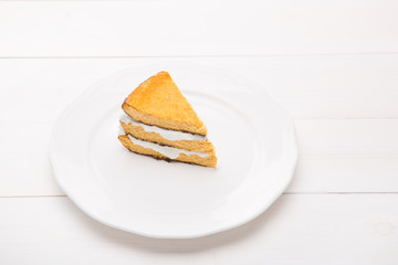 Carrot cake with natural yoghurt