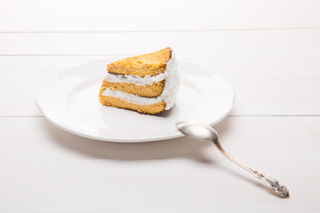 Carrot cake with natural yoghurt