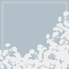 Pattern of ginkgo. Vector seamless background.