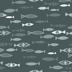 Fish seamless pattern.