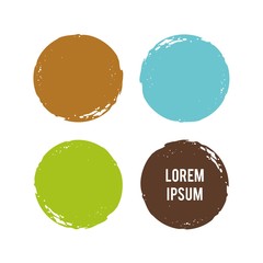 Set of round vector shapes. Abstract vector banners. Vector design elements.