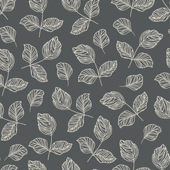Seamless pattern with leaves.