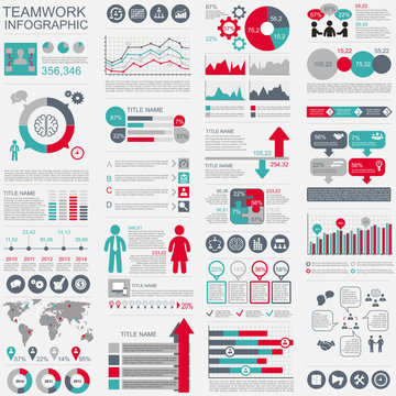 Set of infographic vector design template