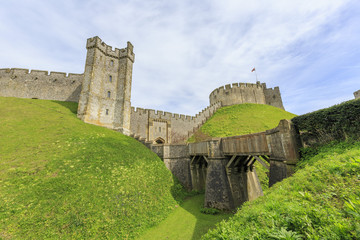 Fototapeta na wymiar Historical landmark around Arundel Castle