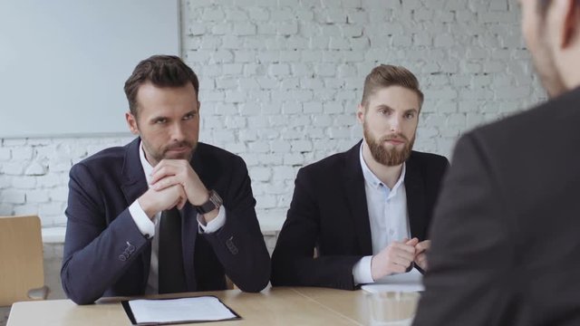 Job interview - two recruiters asking questions