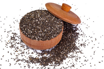 Healthy and diet food: chia seeds.
