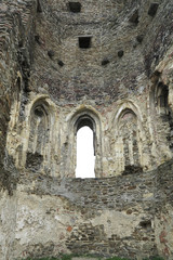 Fototapeta na wymiar Ruins of the Okor Castle - In The Tower