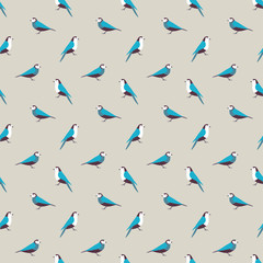 Birds seamless pattern. Vector design.