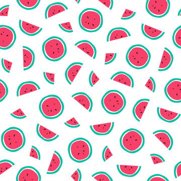 Seamless watermelon pattern.