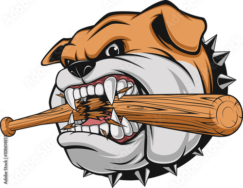 ferocious bulldog head fichier vectoriel libre de droits sur la